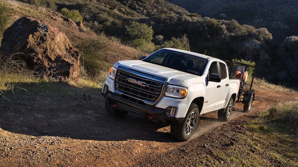 2021 GMC Canyon AT4 Diesel Driving up Mountain