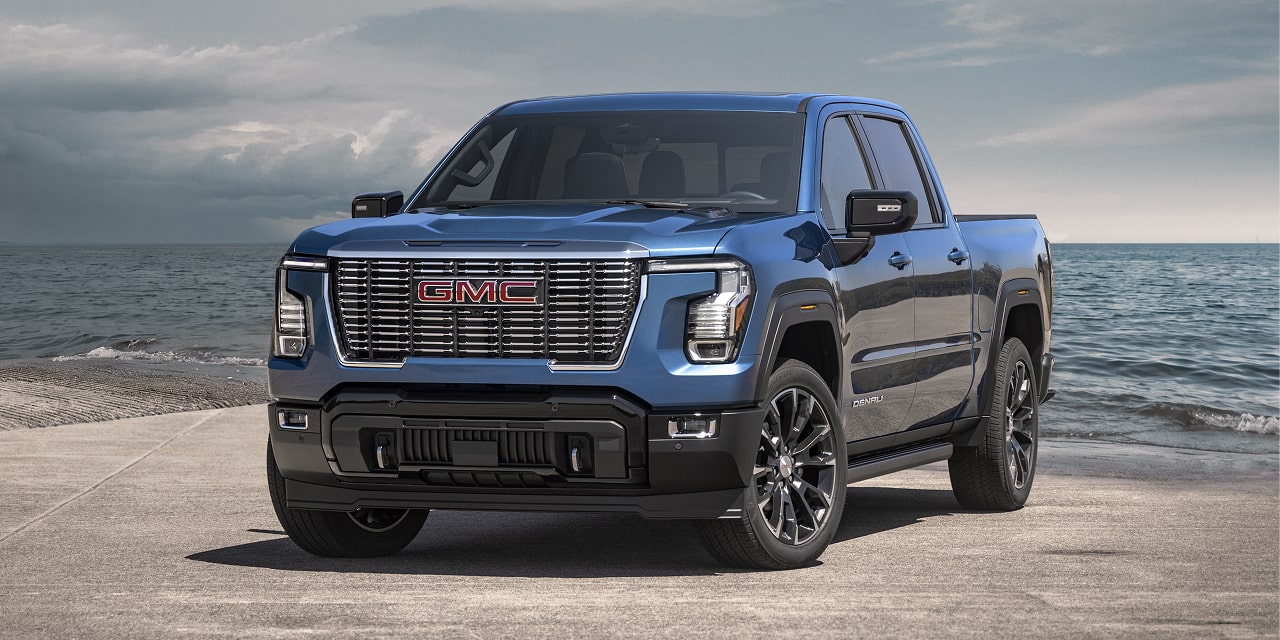 The GMC Sierra 1500 Full-Size Truck Parked in a Green Valley
