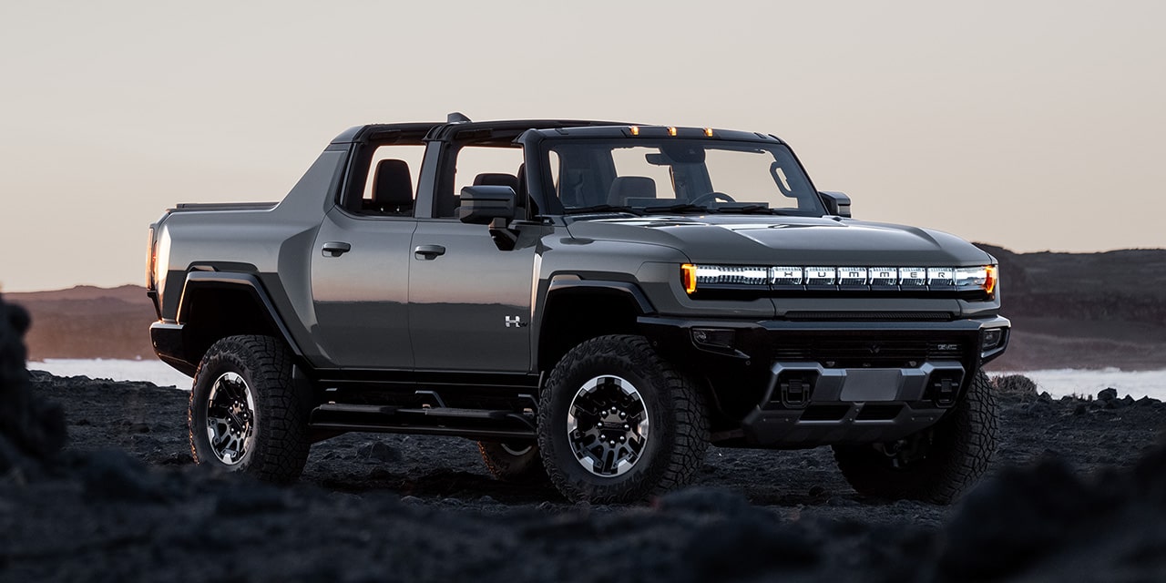 Front Three-Quarter View of the GMC HUMMER EV Pickup Truck