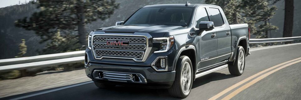 2022 GMC Light Duty Truck driving on mountain side