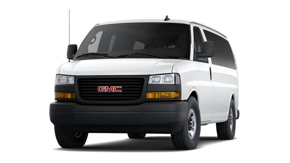 Front Three-Quarters View of the GMC Savana Cargo Van