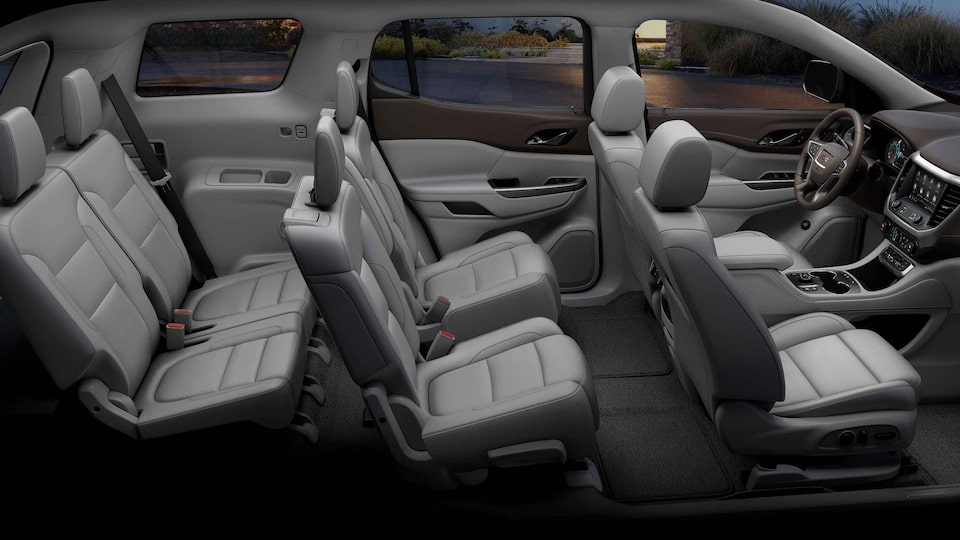 2021 GMC Acadia Mid-Size SUV Interior 3-row Seating View