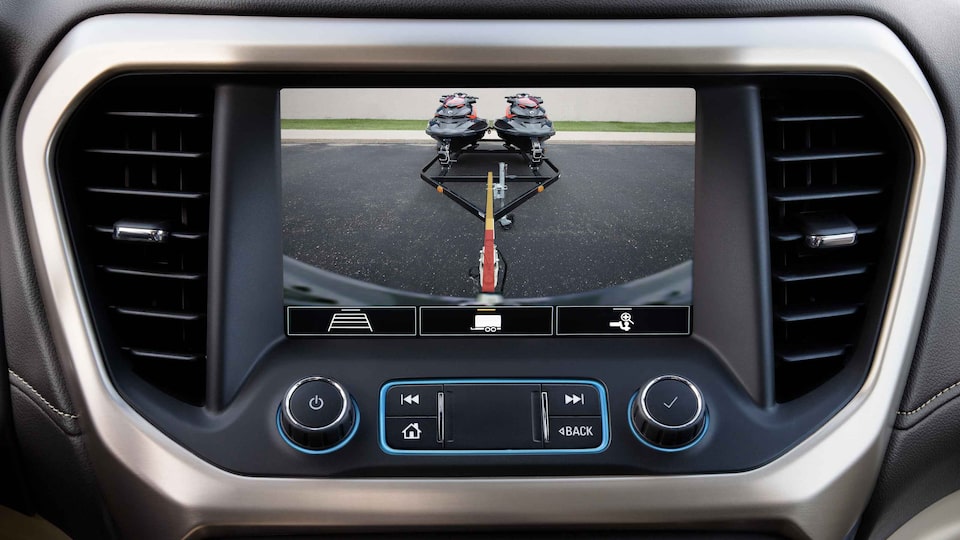 2021 GMC Acadia Mid-size SUV rear camera on touch screen