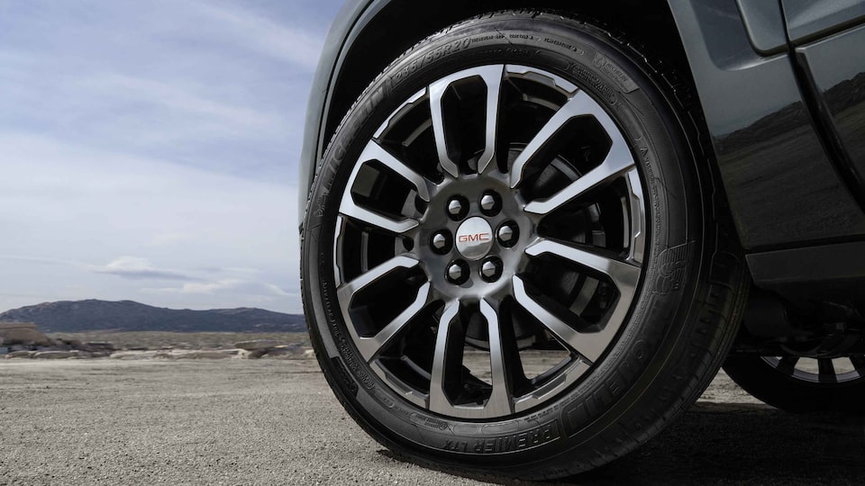 2021 GMC Acadia Denali Luxury Mid-Size SUV Front Wheel Close Up