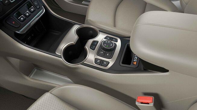 2021 GMC Terrain Denali Small Luxury SUV Center Console and Cupholders