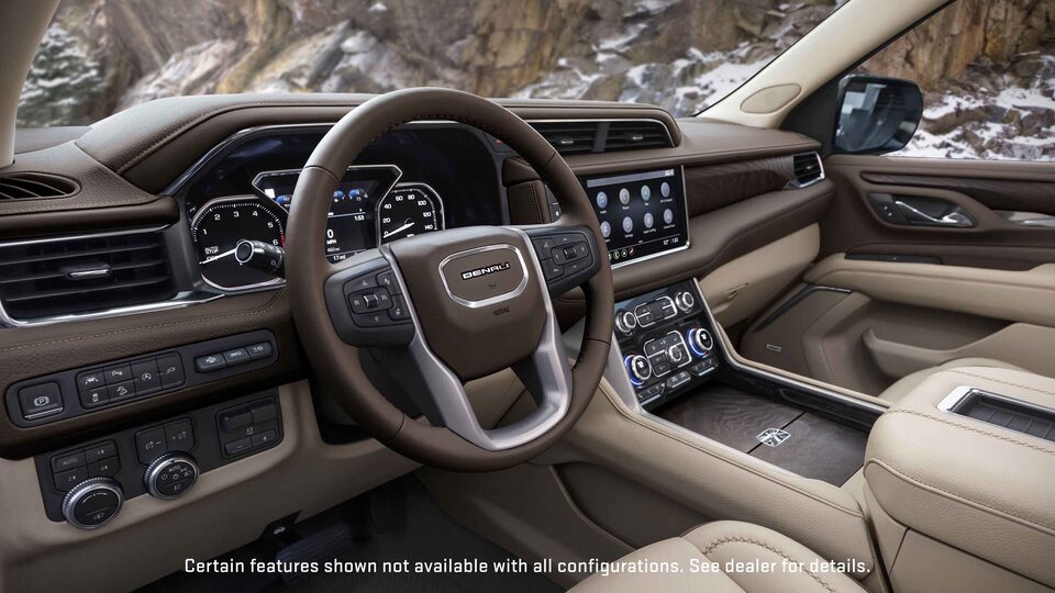2021 GMC Yukon Denali Luxury SUV Interior Driver Seat View