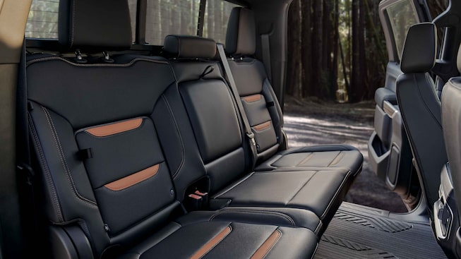 2021 GMC Sierra HD AT4 Off-Road Truck Interior Rear Leather Seats
