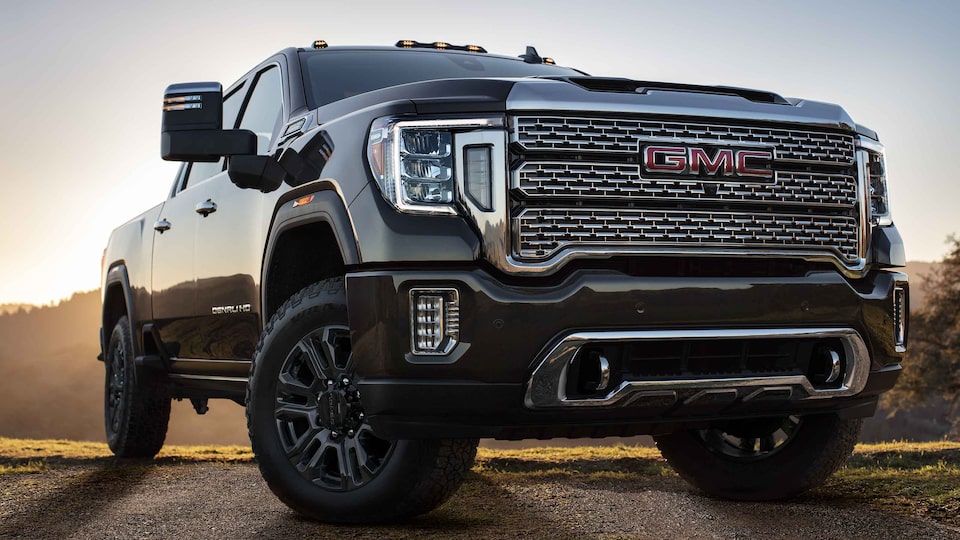 2021 GMC Sierra HD Denali Heavy Duty Luxury Truck front angle low view