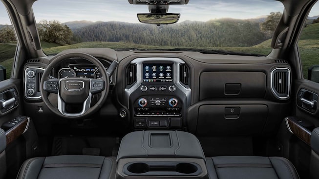 2021 GMC Sierra HD Denali Heavy Duty Truck interior dashboard view