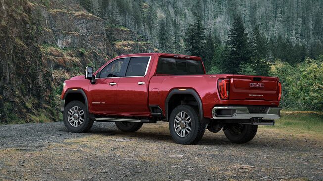 2021 GMC Sierra HD Heavy Duty Truck rear side exterior view