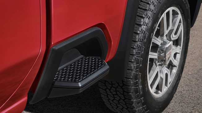 2021 GMC Sierra HD Heavy Duty Truck bed side step close up
