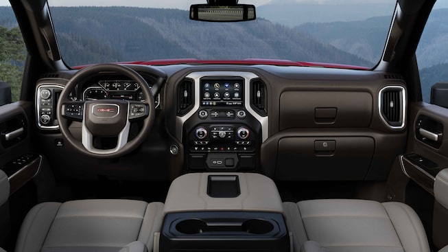2021 GMC Sierra HD Heavy Duty Truck interior dashboard angle view
