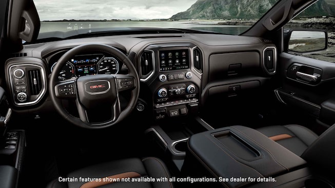 2021 GMC Sierra 1500 AT4 Off-Road Truck front dashboard view from driver seat