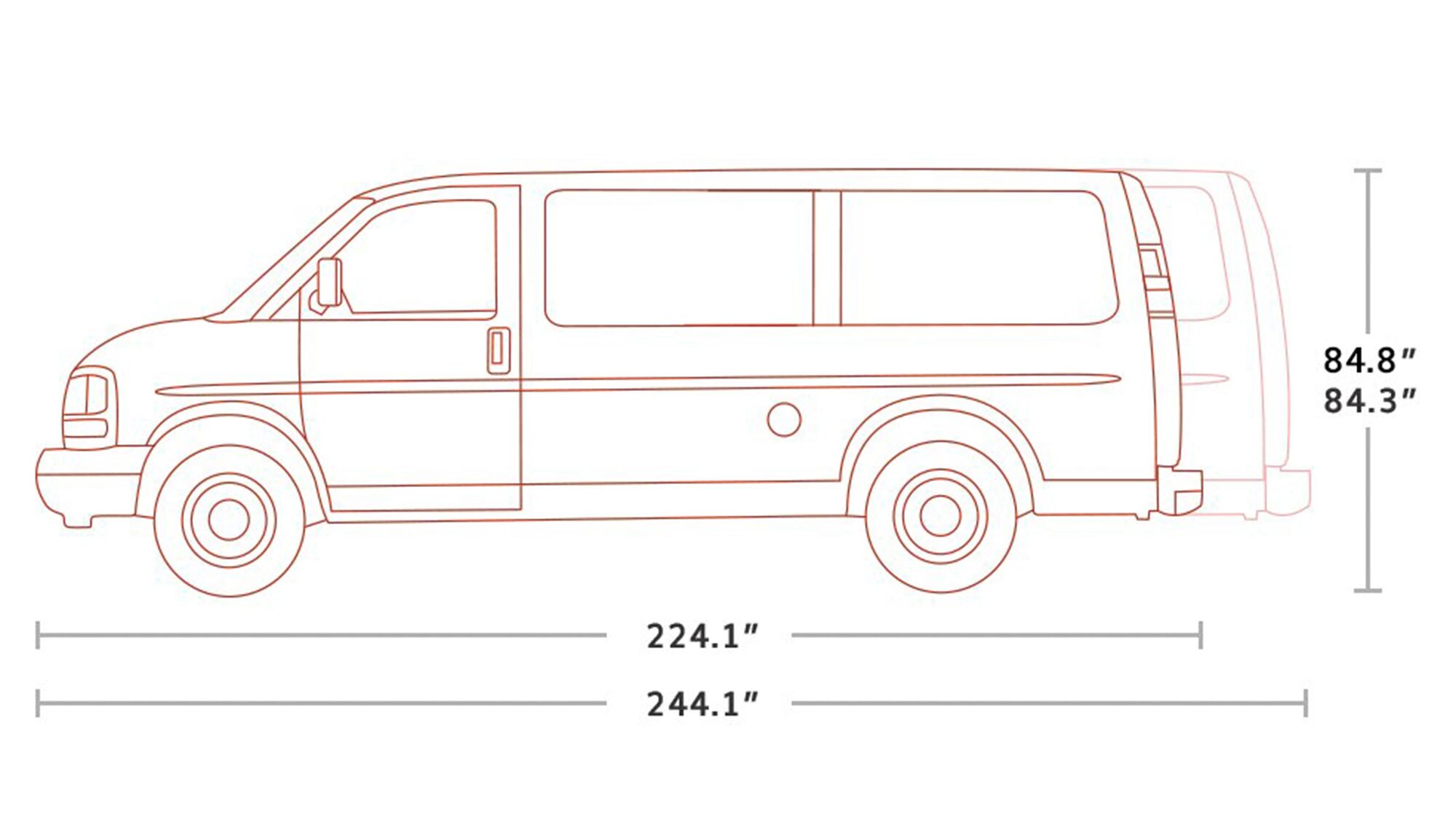 gmc savana extended cargo van