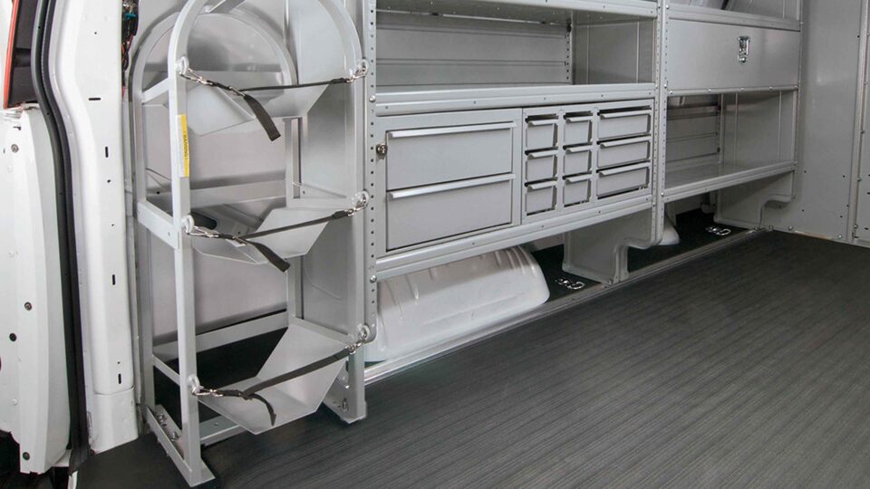 2021 GMC Savana Cargo Van with interior vinyl floor covering