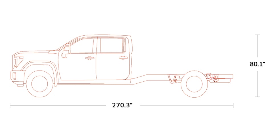 2021 Sierra Heavy Duty HD Chassis Crew Cab Dimensions