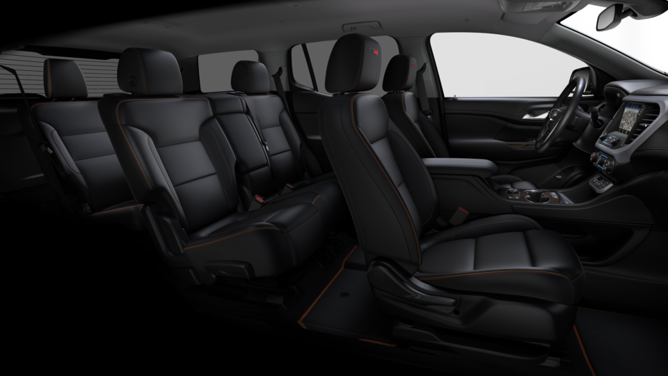 The Stunning Jet Black Interior Seats on the GMC Acadia AT4