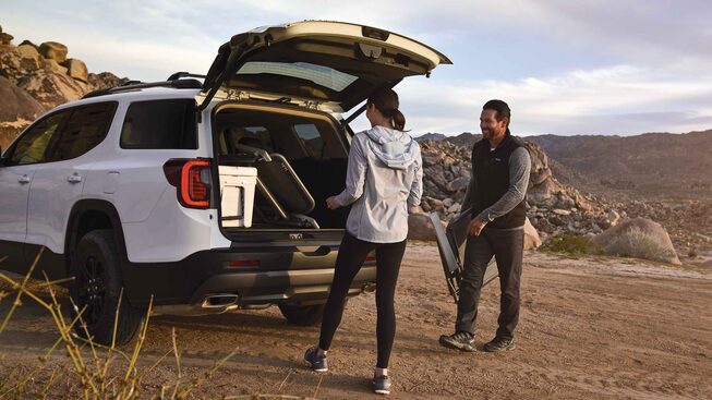 2022 GMC Acadia AT4 Off-road SUV with rear door open
