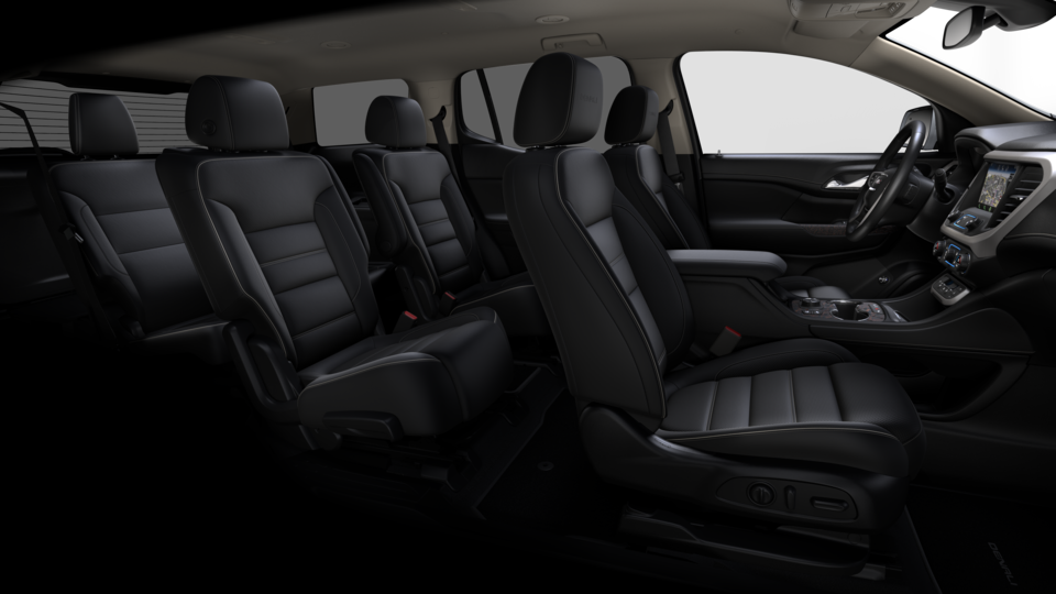 Three-Row Jet Black Seating on the New GMC Acadia Denali