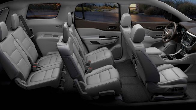 2022 GMC Acadia Mid-Size SUV Interior 3 Row Seating View