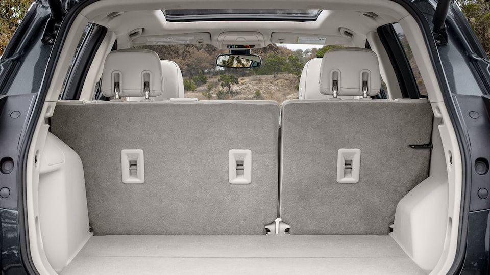 Closeup on Folded Seats Up in the GMC
