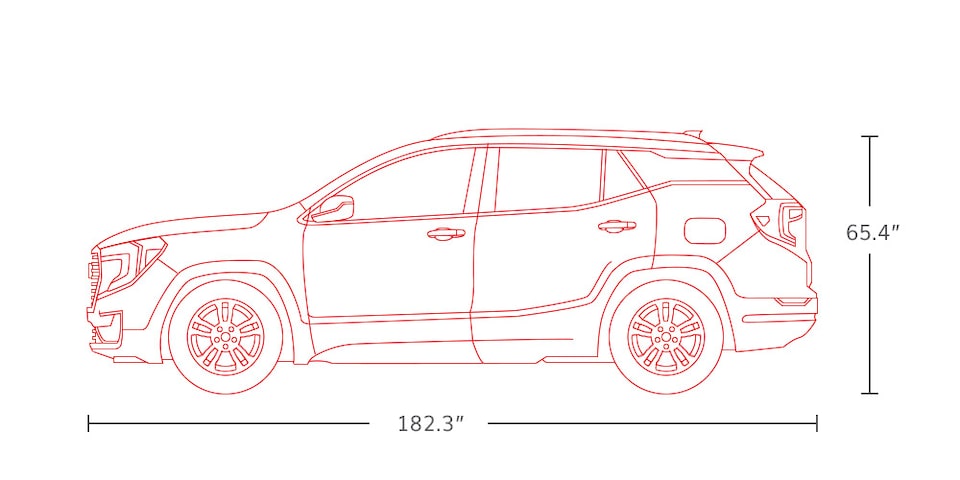 2022 GMC AT4 Small SUV Length and Height Dimensions