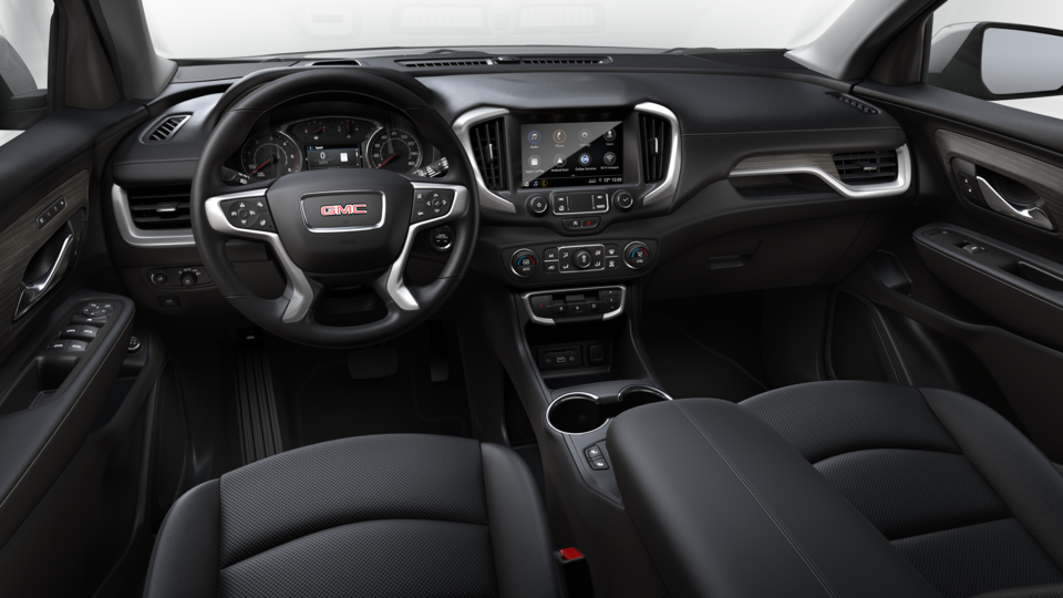 2022 GMC Terrain SLT Small SUV Interior in Jet Black - Front Seats and Dashboard