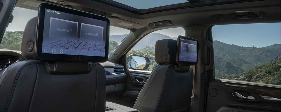 2022 GMC Yukon Dual 12.6" Diagonal Rear-Seat Media Touchscreens