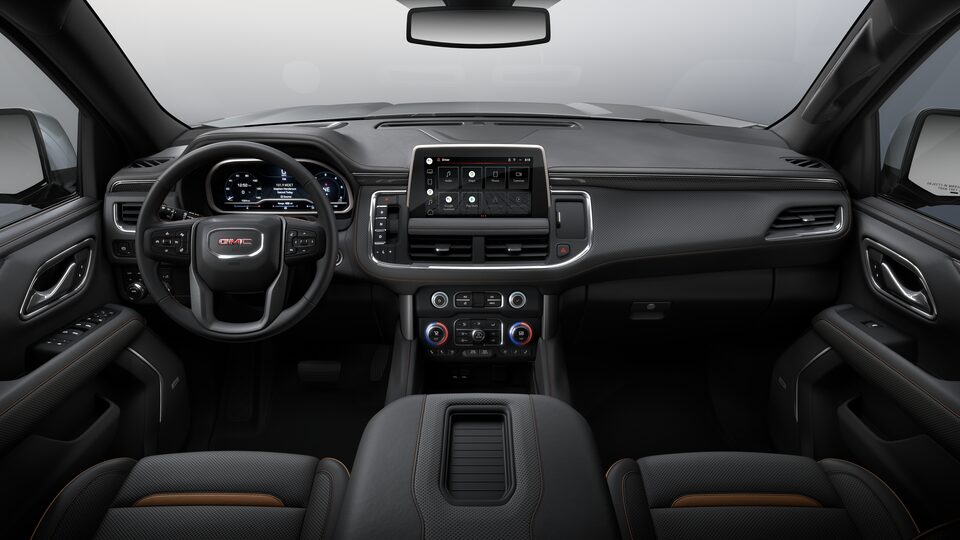 GMC Yukon Interior View of Dashboard from Rear Seats