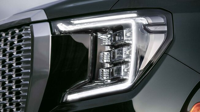 2022 GMC Yukon Close Up View of Head Lights