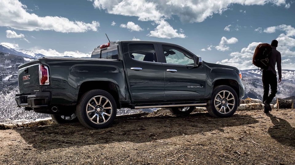 2022 GMC Canyon Denali Small Luxury Truck Parked on Mountain Top