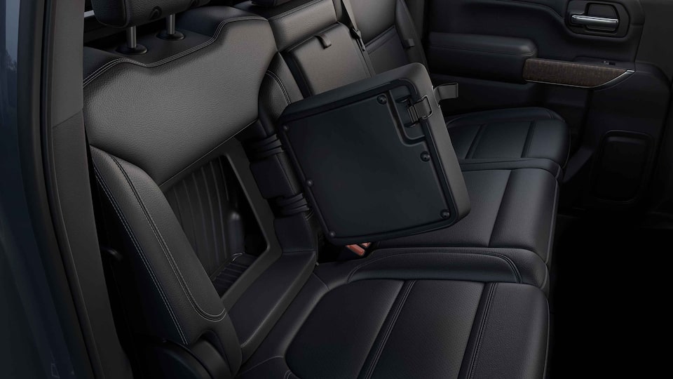 GMC Sierra HD Hidden Storage Console in Rear Seats
