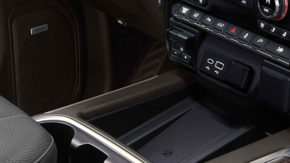 GMC Sierra Wireless Charging Port