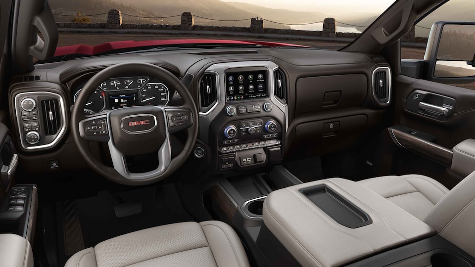 2022 GMC Sierra HD Interior Design from Driver's Seat View