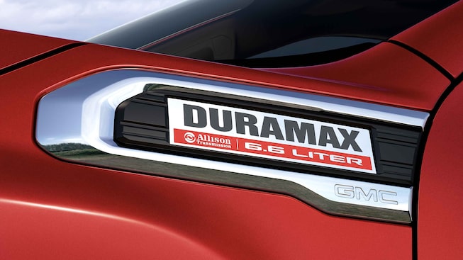 2022 GMC Sierra HD Close-Up of Duramax Diesel Logo