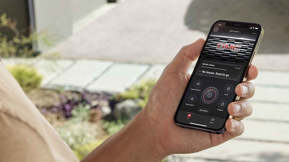 Smartphone using myGMC app