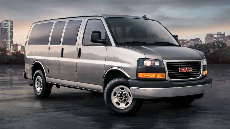 2022 GMC Savana Passenger Van with solar ray deep tinted glass windows