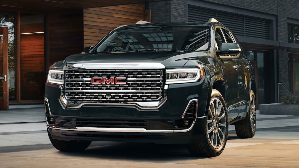 Closeup on the New GMC Acadia Parked On-Road