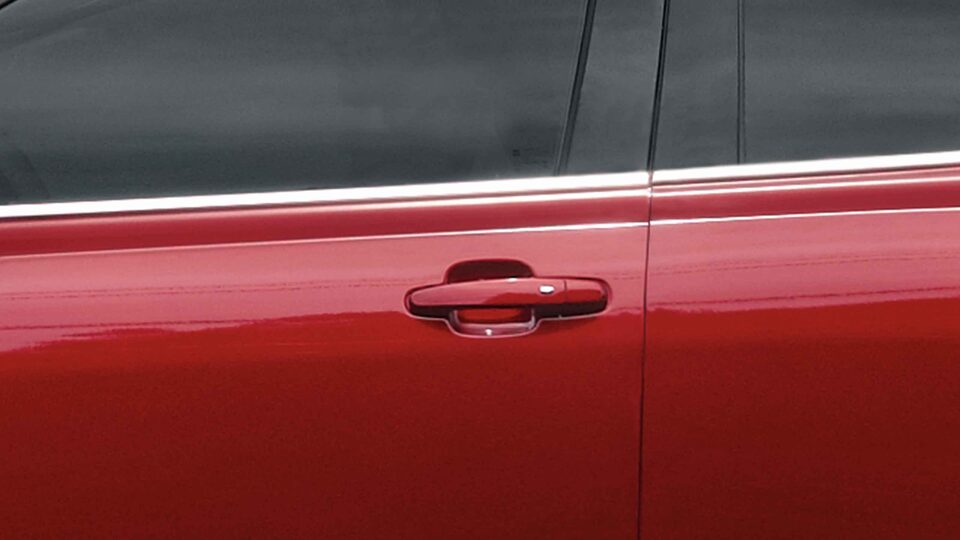 Closeup on the Door Panel of the New GMC Acadia SLT/SLE