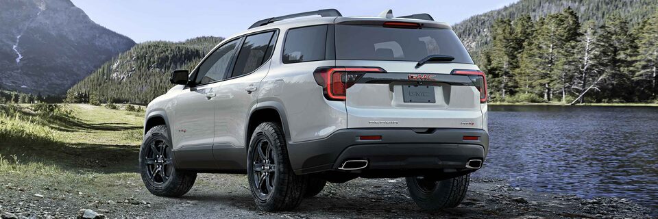 2021 GMC Acadia AT4 Off-Road SUV Rear Angle View