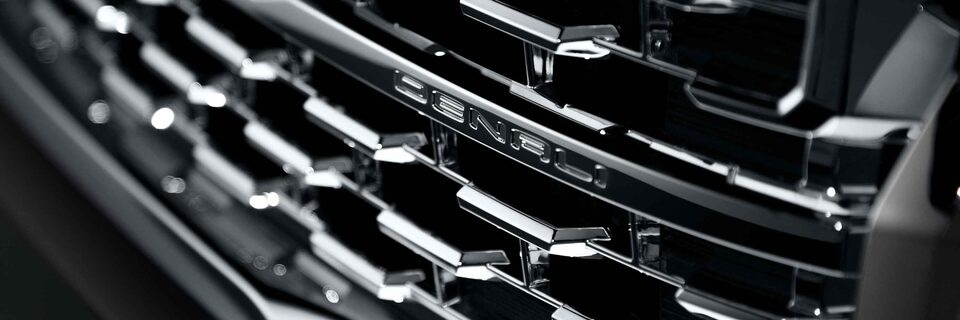 2023 GMC Acadia Denali Luxury Mid-Size SUV Front Grille Close Up