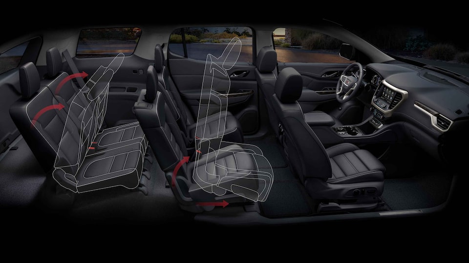 2022 GMC Acadia Mid-Size SUV Interior 3-Row Seating View