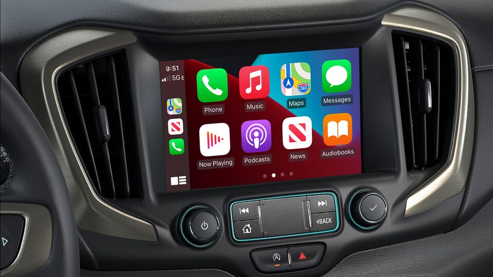 GMC Standard Infotainment System equipped with Apple Car Play In the 2023 Terrain Denali