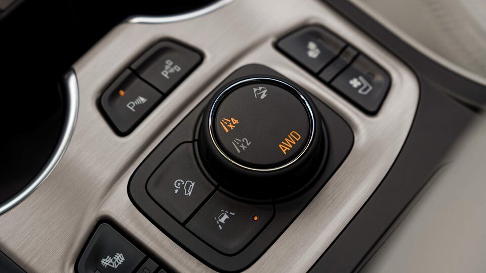 The 2023 GMC Terrain Denali AWD Traction Select System