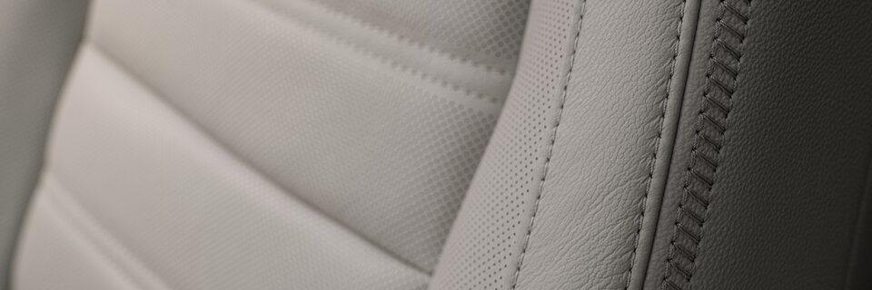 The French-Stitched Leather Front Seats of the 2023 GMC Terrain Denali 