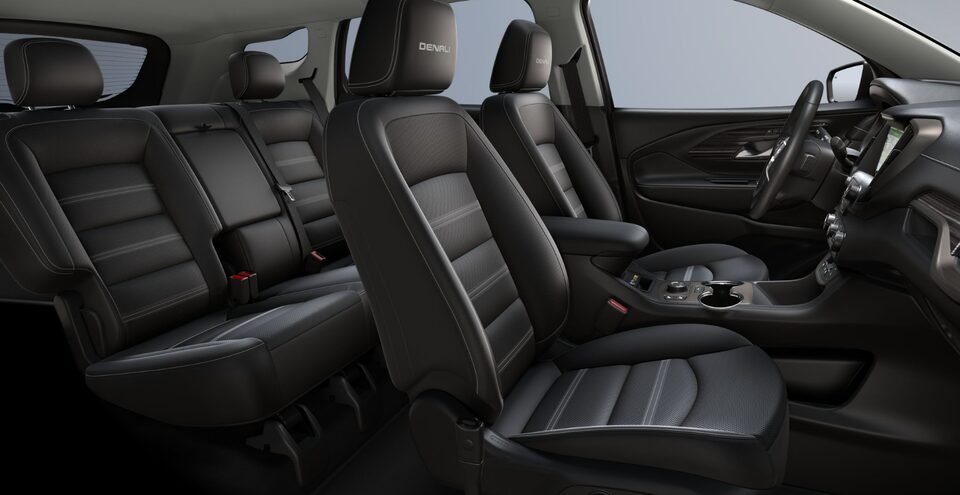 The Luxurious Jet Black Leather of the Terrain Denali Interior