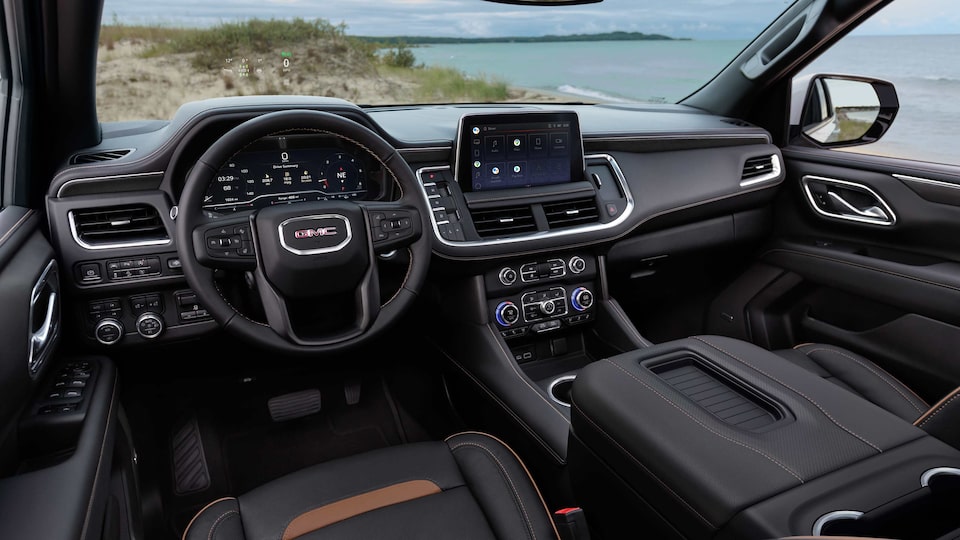 2022 GMC Yukon AT4 Full-Size Off-Road SUV Interior - Front Seats and Dashboard
