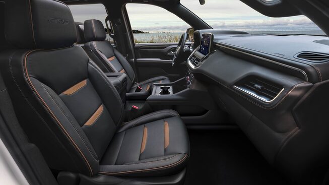 The Leather Interior Seating on the GMC Yukon AT4