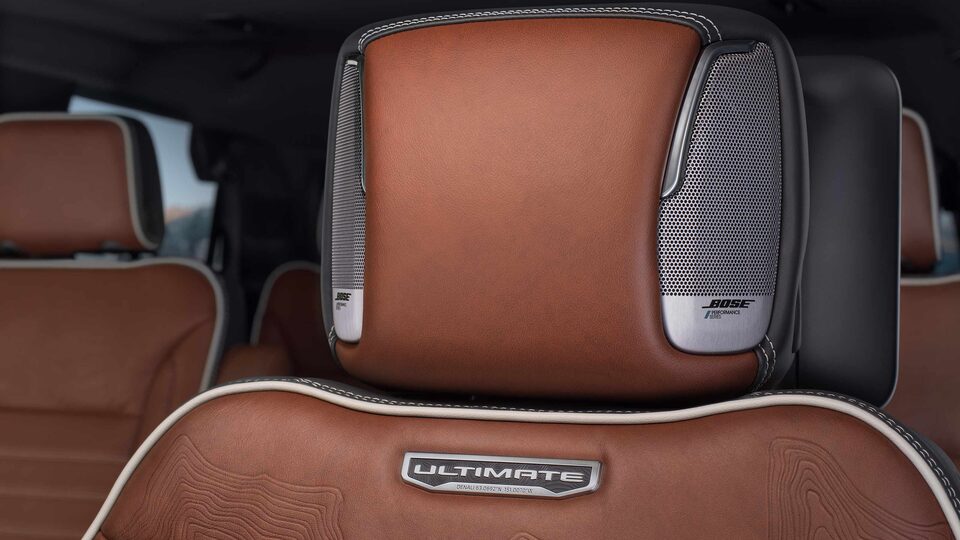 Bose Speakers Built-In to the Headrest of the GMC Yukon