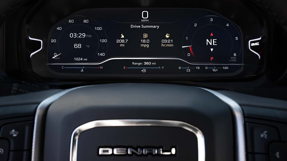 12'' Diagonal Reconfigurable Driver Information Center for the Yukon
